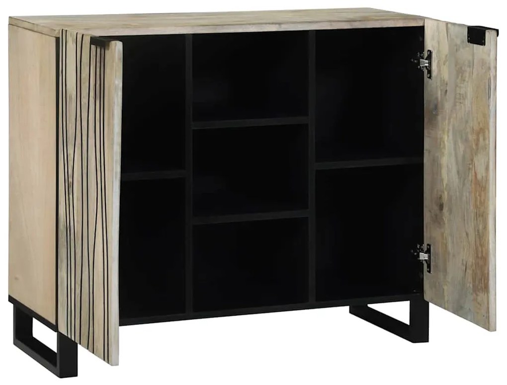 Komód Fehér 90 x 33 x 75 cm tömör mangófa