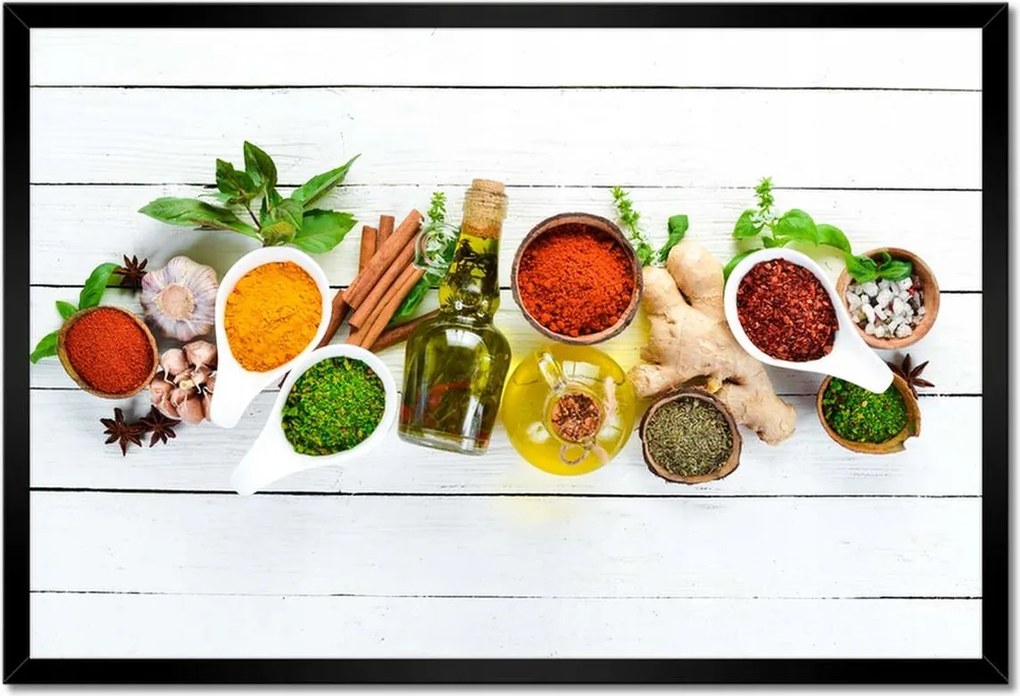 Poszterek keretben 60x40 Szárított fűszerek gyömbér