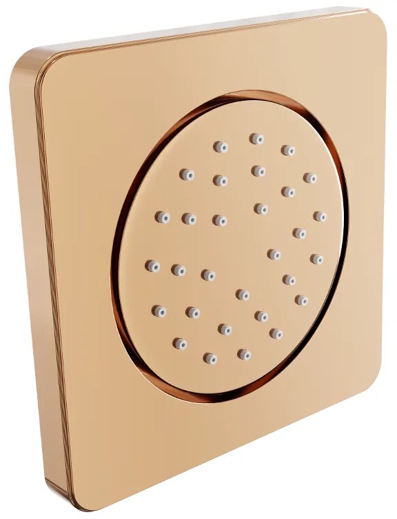 Mexen - feltételes zuhanyfej, négyzet, 130x130 mm, rózsaszín-arany, 79366-60