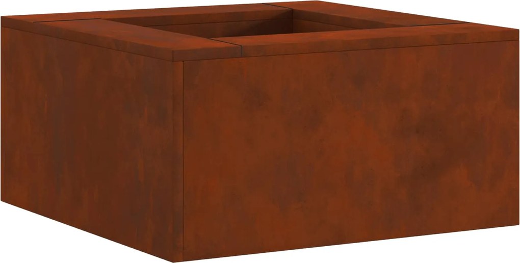 vidaXL Tűzrakó Barna 60 x 60 x 30 cm Időjárásálló acél
