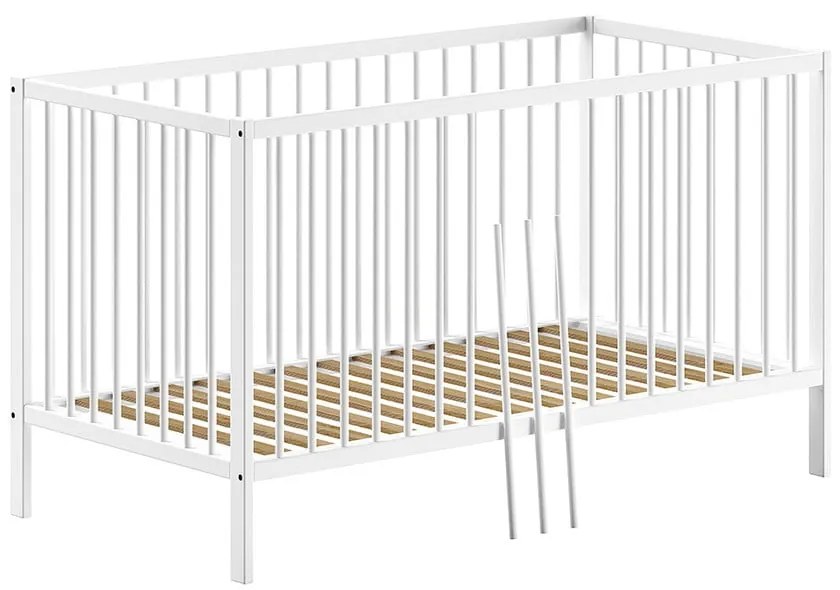 Fehér borovi fenyő babaágy 70x140 cm DINO – Vipack