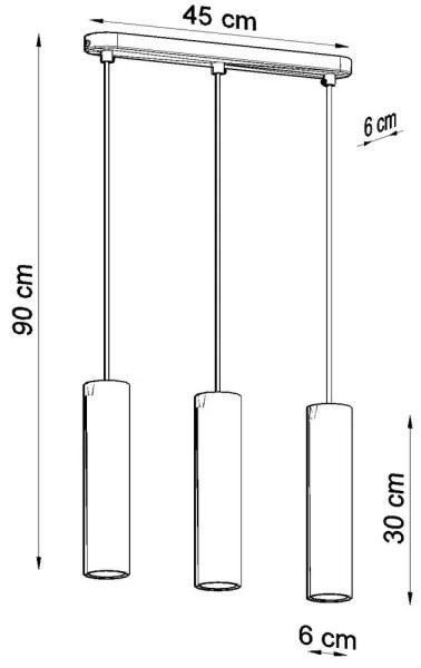 Sollux SL.0638 - Csillár zsinóron LINO 3xGU10/40W/230V