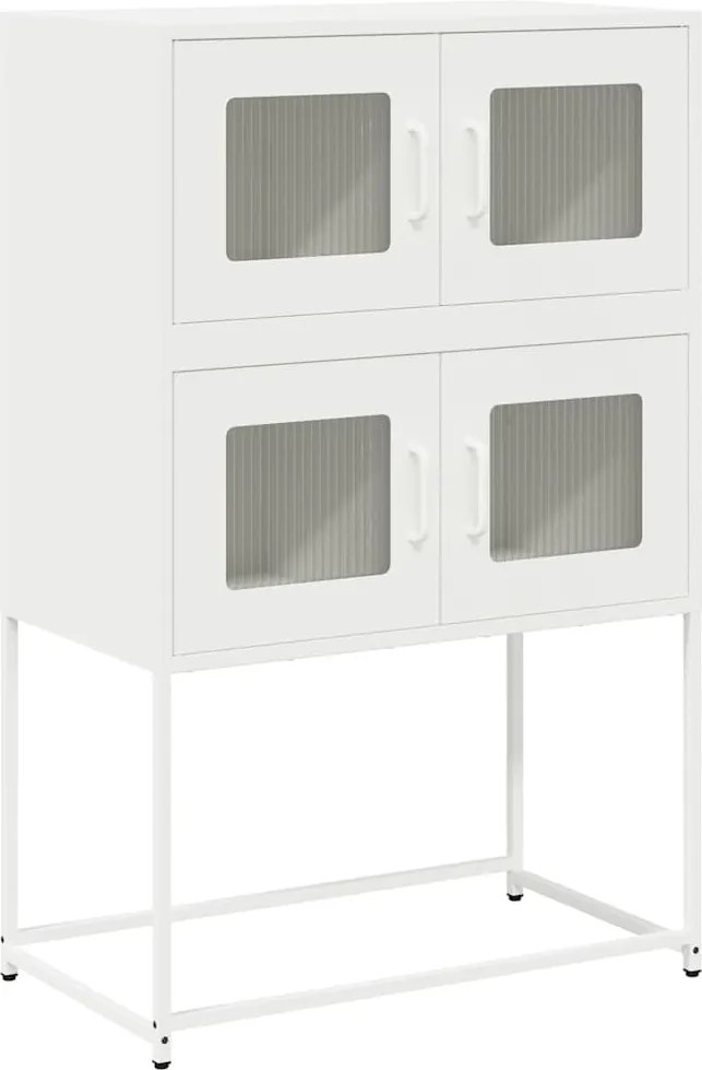vidaXL Magastábla Fehér 68x39x107 cm Acél