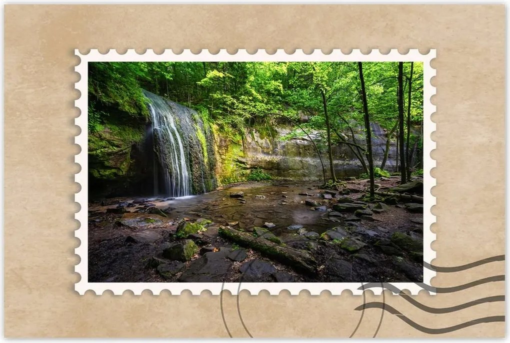 Poszterek 90x60 Trópusi erdő vízesés