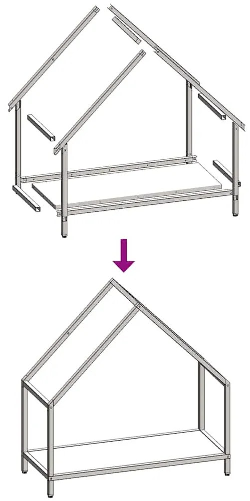 fekete hidegen hengerelt acél tűzifatároló 60x25x60 cm