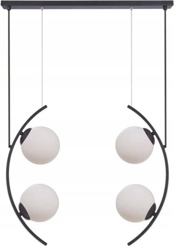 Lenyűgöző modern függőlámpa tejgömbökkel Helix 4 5016 Zuma Line