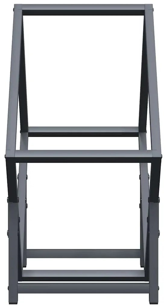 antracitszürke hidegen hengerelt acél tűzifatároló 50x25x50 cm