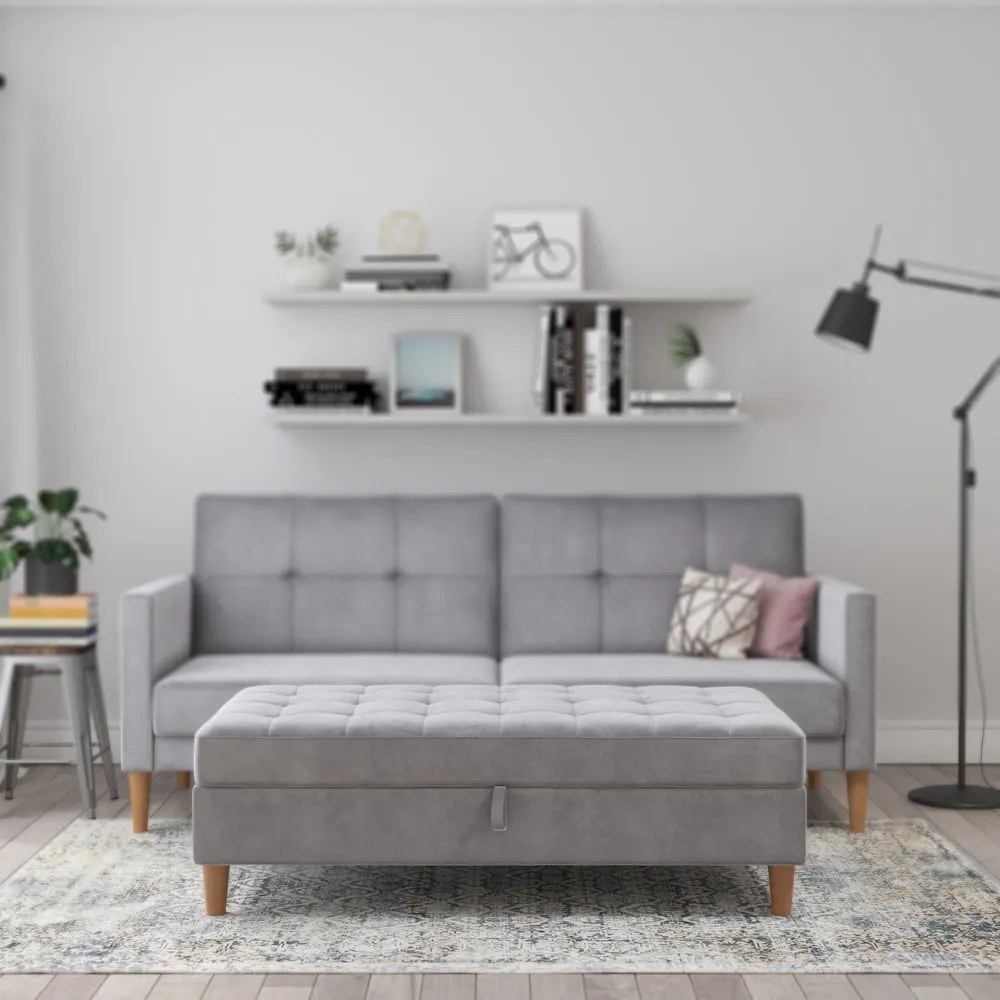 Világosszürke bársony lábtartó Lilly – Støraa