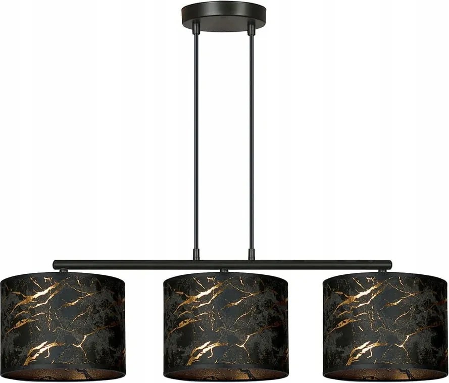 Csillár Emibig Broddi 3xE27 15W Fekete Arany IP20 Állítható