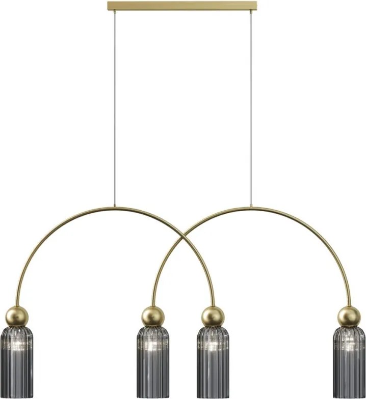 MAYTONI MOD302PL-04GR ANTIC Többágú Függesztett Lámpa Szürke, Arany E14 IP20