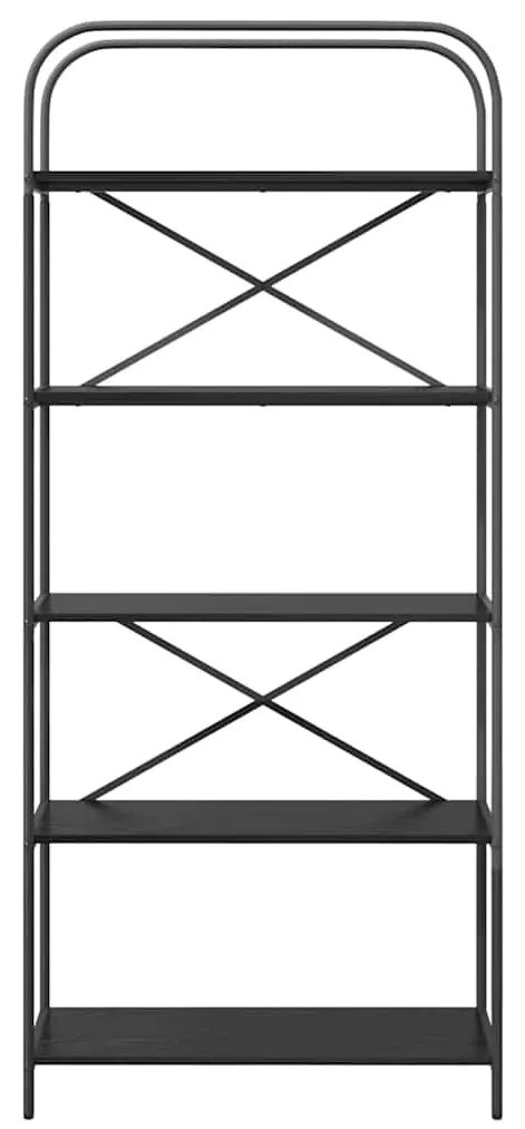 Könyvespolc Musta tammi 80 x 30 x 183 cm Faanyag