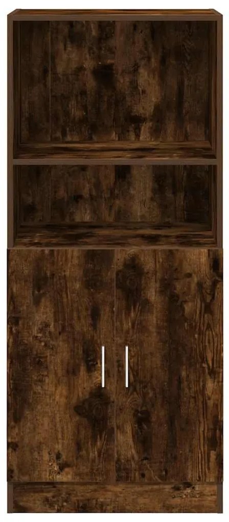 vidaXL füstös tölgy színű szerelt fa konyhaszekrény 57x41,5x131,5 cm
