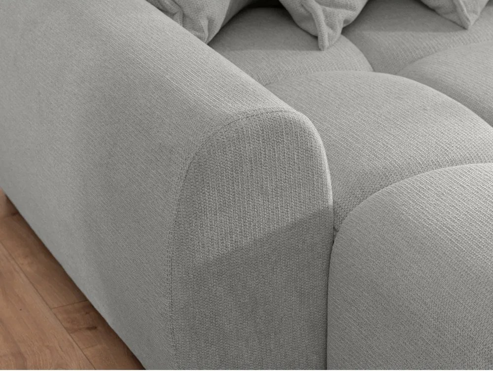 Világosszürke sarokkanapé (bal oldali-heverő résszel) Albane – Ropez