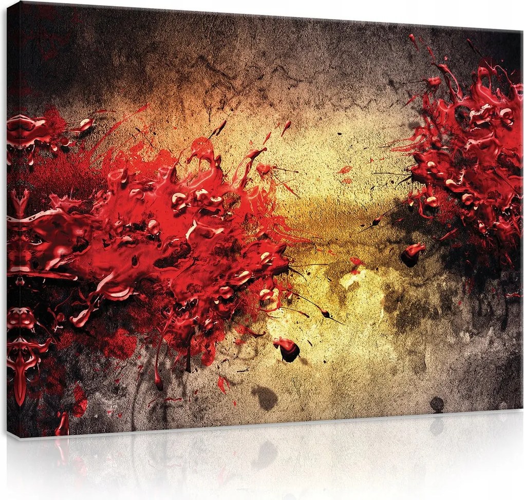 Vászonkép 60x40 Absztrakt fröccsenő festék textúra dinamika energia művészet