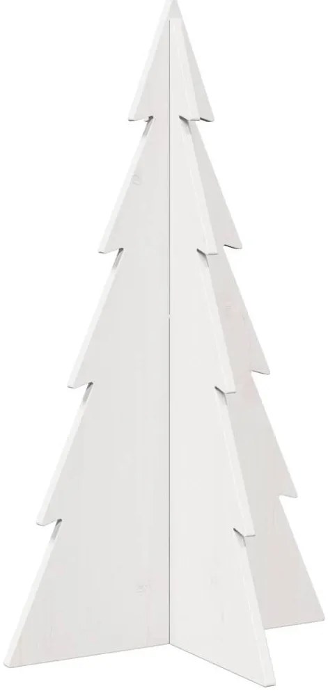 fehér tömör fenyőfa karácsonyfa-dekoráció 80 cm
