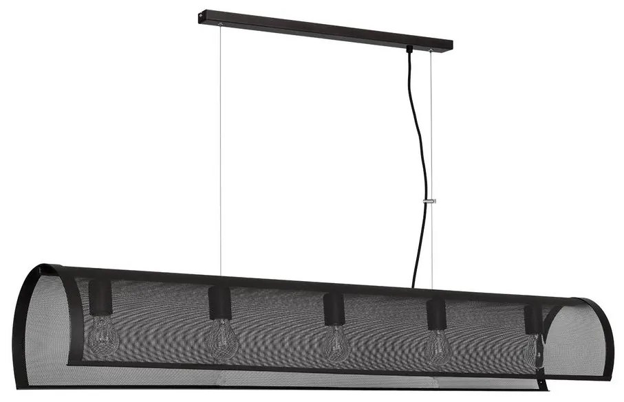 Csillár TUNNEL 5xE27/60W/230V fekete