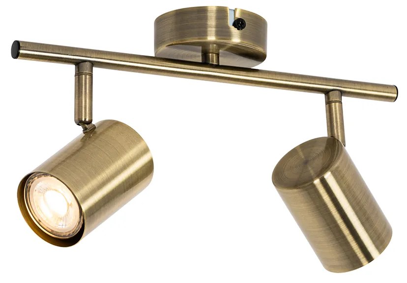 Modern bronz spotlámpa dönthető 2 lámpás - Jeana