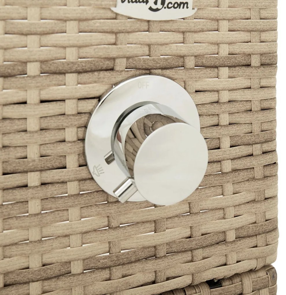 Kerti Zuhanyzó Bézs 60x80x214 cm Poli Rattan