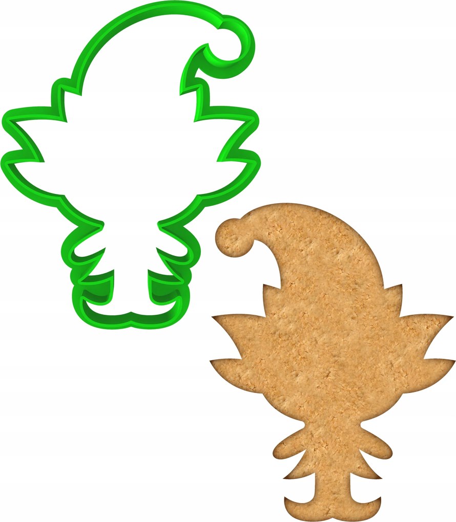 Karácsonyi Forma Mézeskalács lyukasztó Karácsonyi manó 9cm