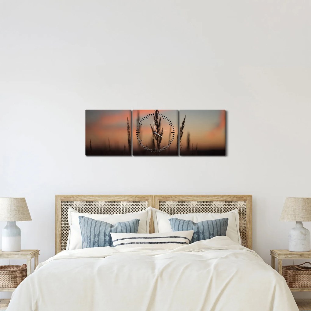Kép - A növény sziluettje (órával) (90x30 cm)