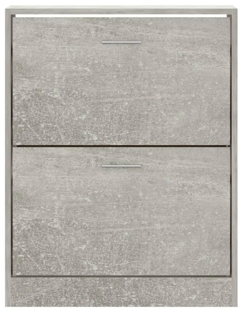betonszürke szerelt fa cipőszekrény 63x24x81 cm