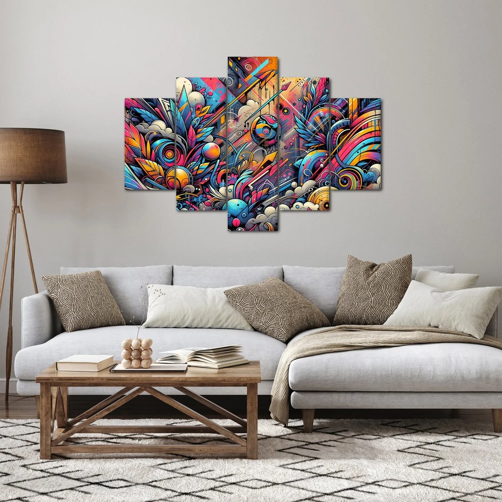 Kép - Színes graffiti (150x105 cm)