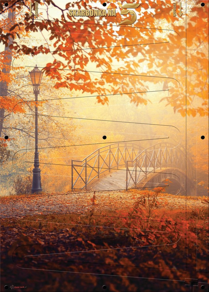 5 Pln-es Pénzperek XXL falikép 50x70 cm Ősz