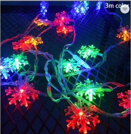 Karácsonyi girland 3m Led lánc csillagok színes fény Lvt