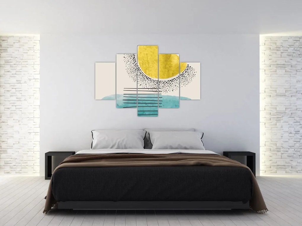 Kép - Absztrakt festmény a strandról N⁰2 (150x105 cm)
