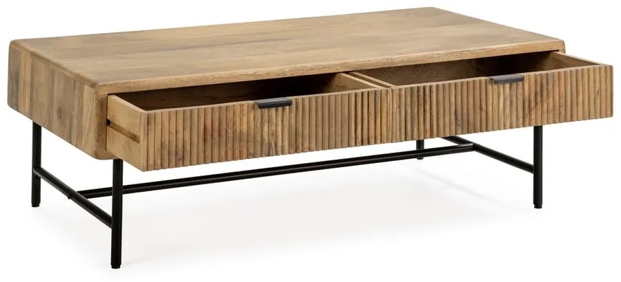 Natúr színű mangófa dohányzóasztal 60x120 cm Mundra – MOME