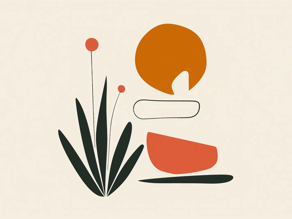 Poszter 20x15cm Absztrakt Zen