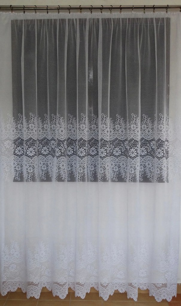 Mg Függöny jacquard 660/70 Fehér 360X250 K szalaggal