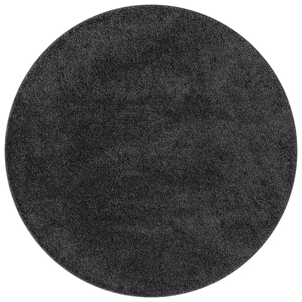 Csúszásgátló Shaggy Szőnyeg Sötétszürke 90 x 90 cm PP