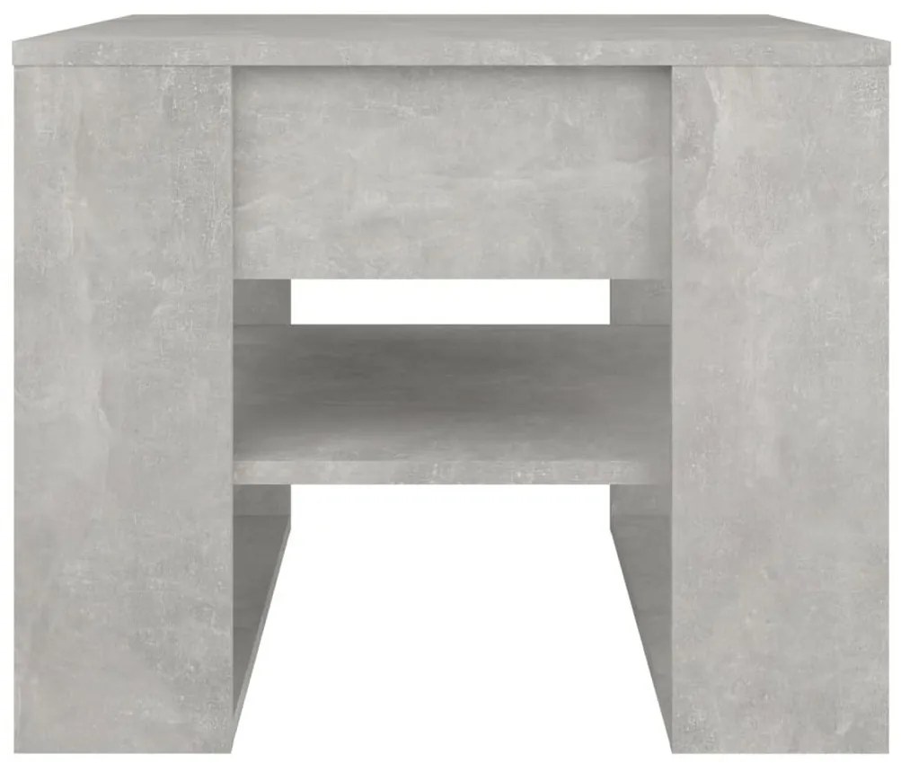 Betonszürke szerelt fa dohányzóasztal 55,5x55x45 cm