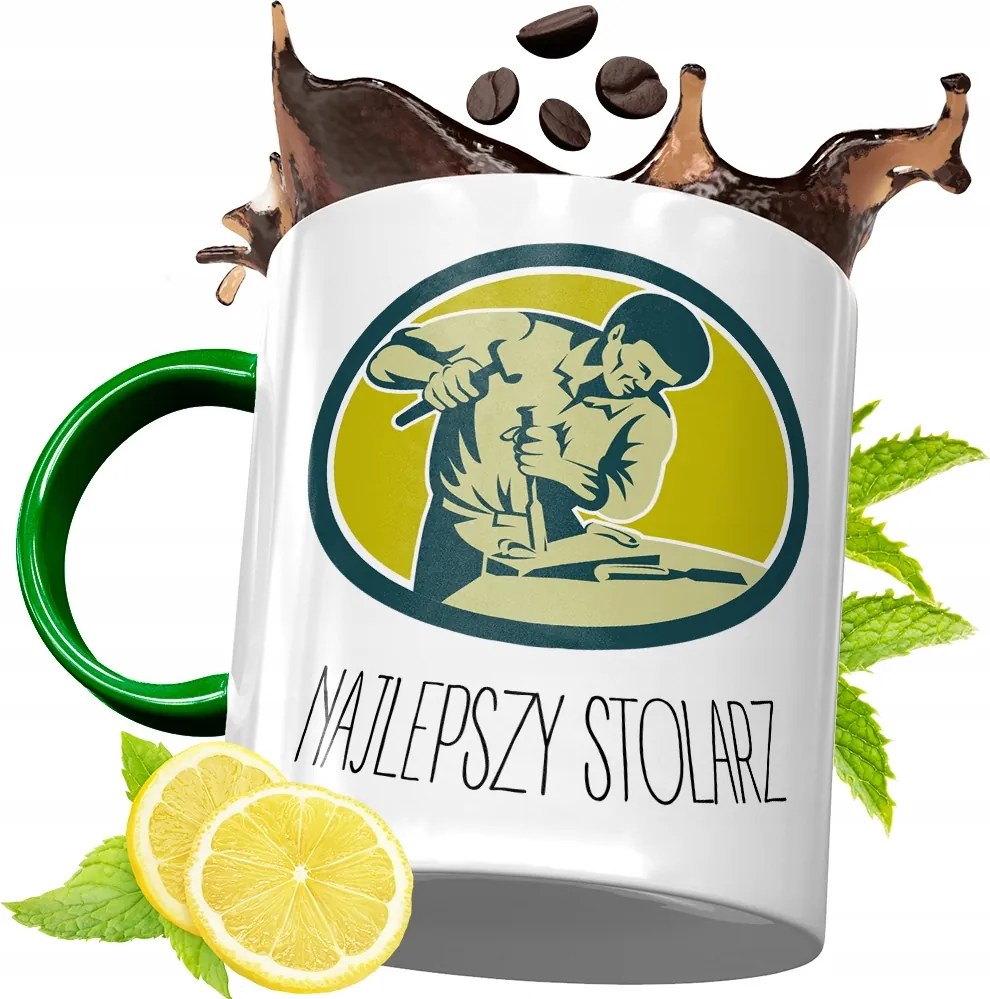 Zöld Bögre Asztalosnak Születésnapra Ajándék fényképes nyomtatással