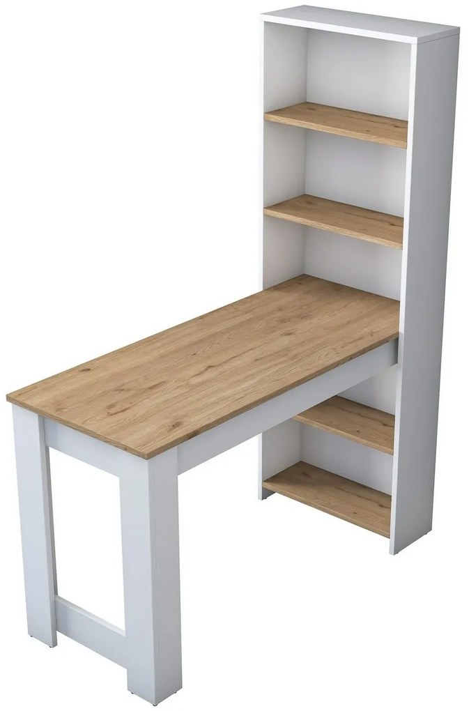 Milano White and Walnut kozmetikai asztal