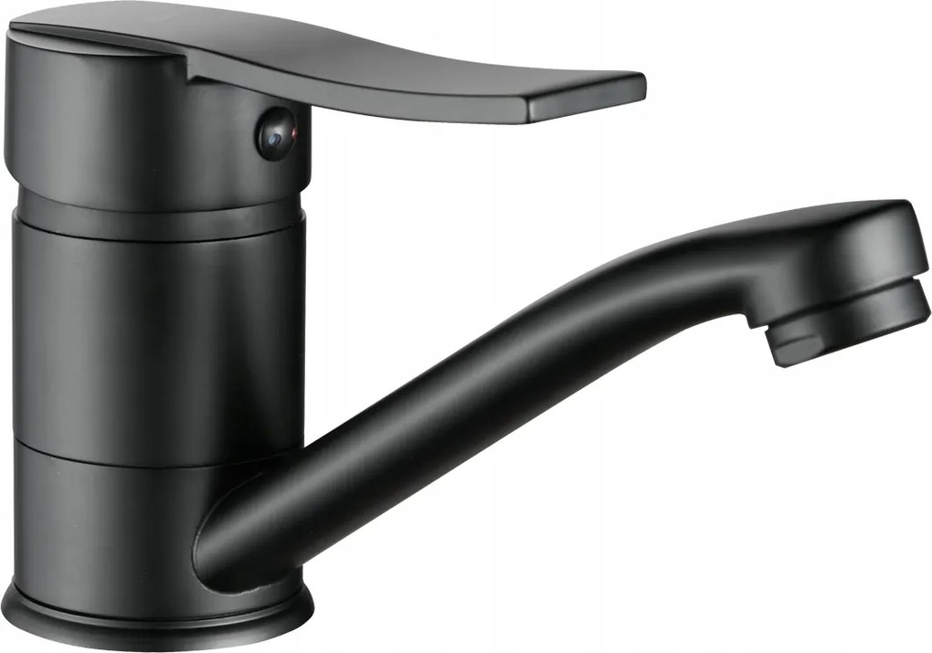 Álló Mosdócsaptelep Mozgatható Kifolyócsővel Fekete Kuchinox