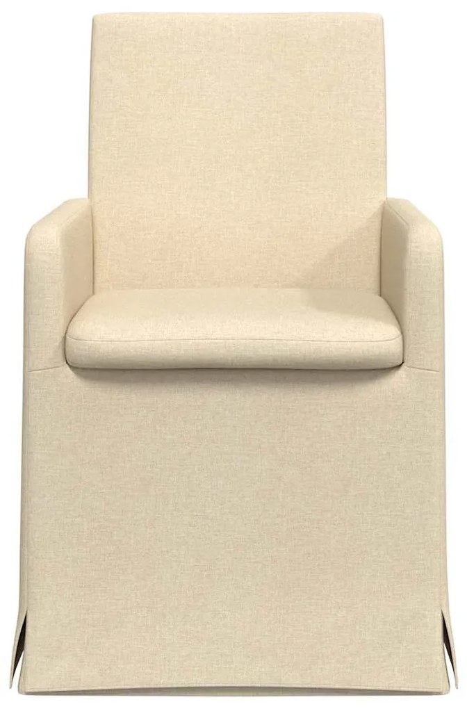 Étkező Székek 2 pcs Krém 57 x 67 x 95 cm szövet