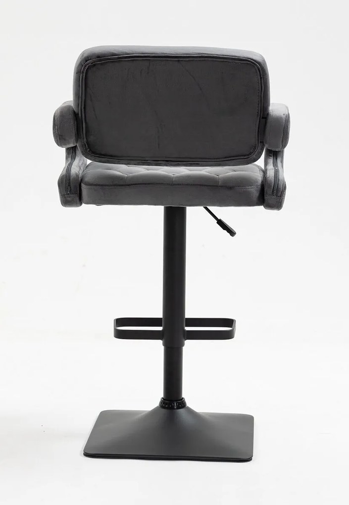 HR8403KW Grafit modern velúr szék fekete lábbal