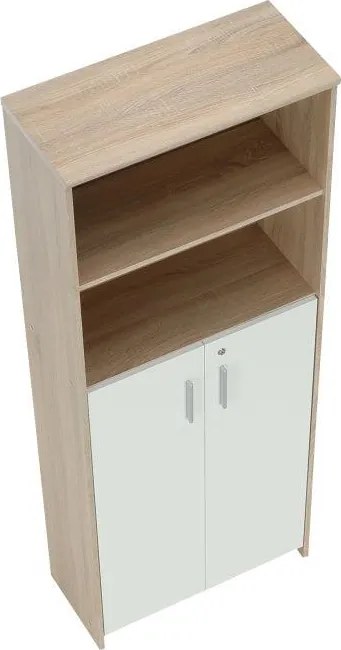 Irattartó zárható szekrénnyel, sonoma tölgy/fehér, JOHAN 2 NEW 10