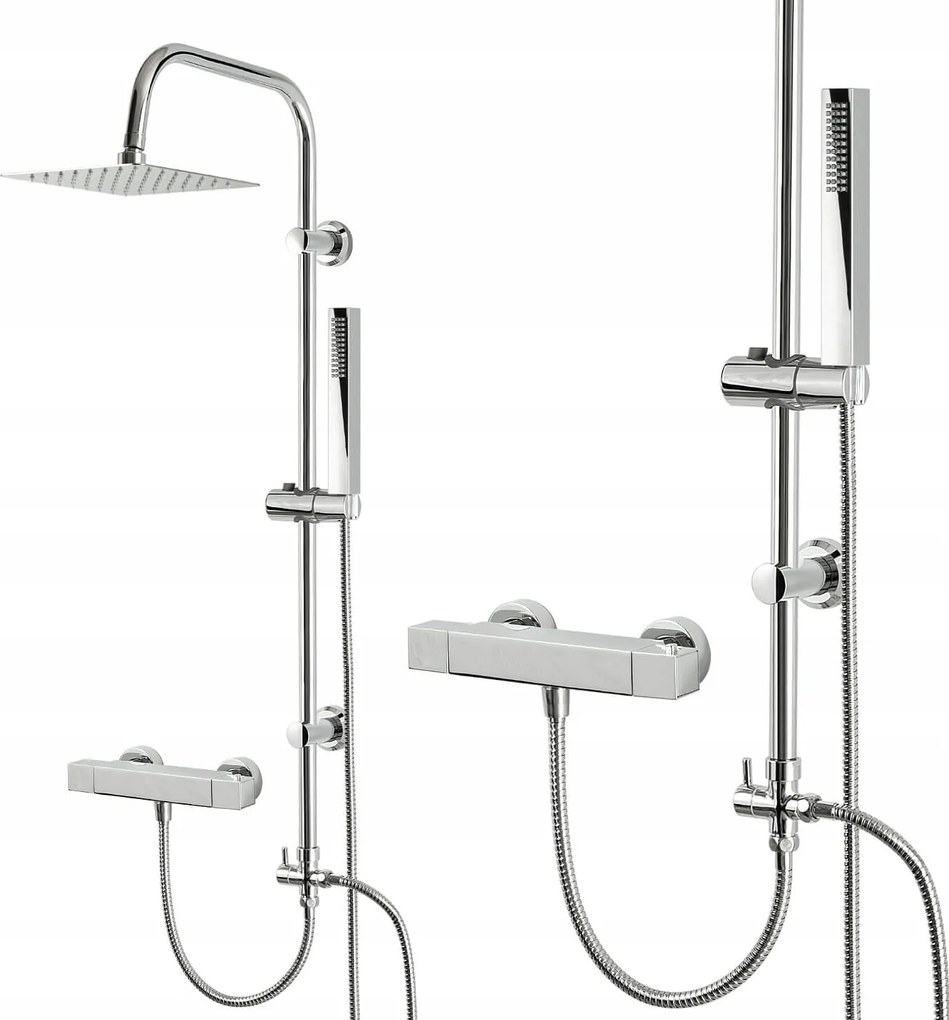 Zuhanyszett Termosztáttal És Fém Esőztetővel 20 CM