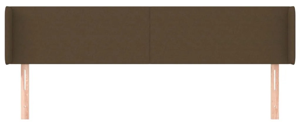 sötétbarna szövet fejtámla szárnyakkal 163x16x78/88 cm