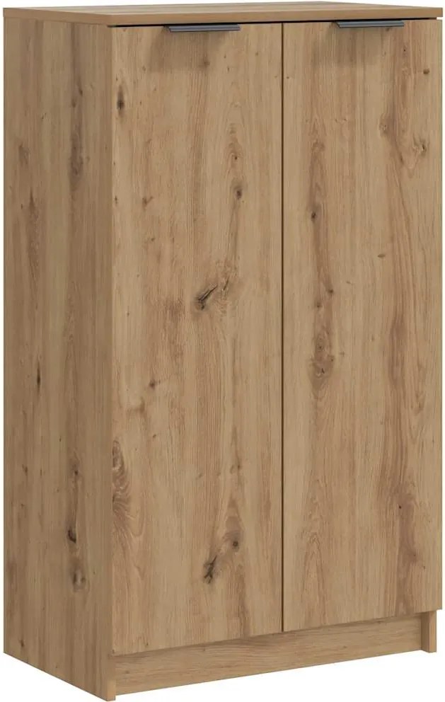 vidaXL kézműves tölgy színű szerelt fa cipőszekrény 59 x 35 x 100,5 cm