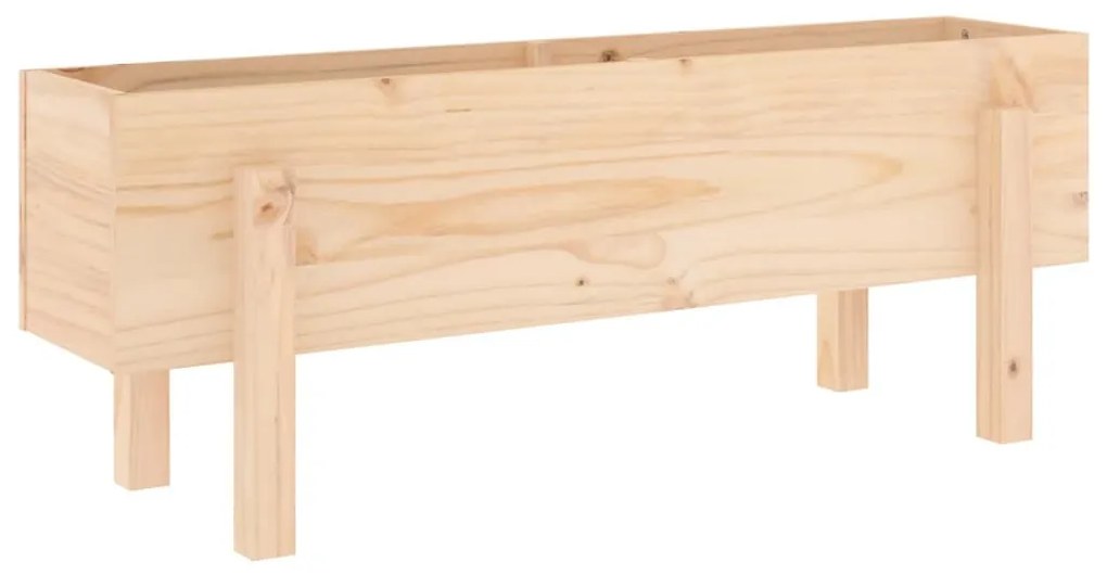 tömör fenyőfa kerti magaságyás 101 x 30 x 38 cm