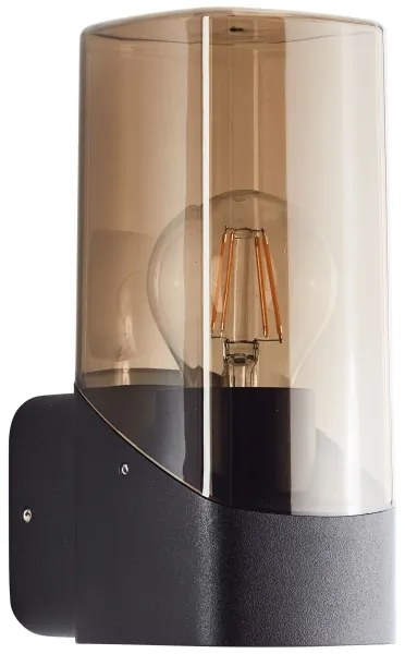 Brilliant - Kültéri fali lámpa MINOU 1xE27/10W/230V IP44 fekete/füstös