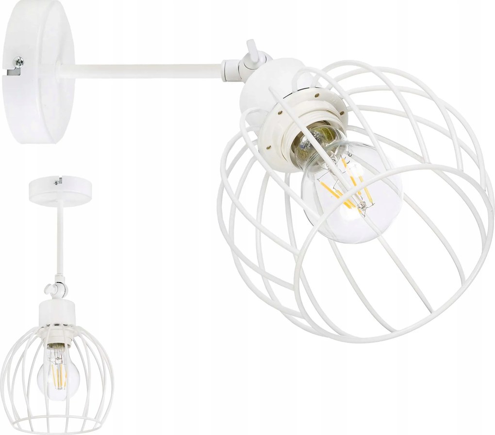 Lámpa Fali Lámpa mozgatható loft vezeték Gömb E27