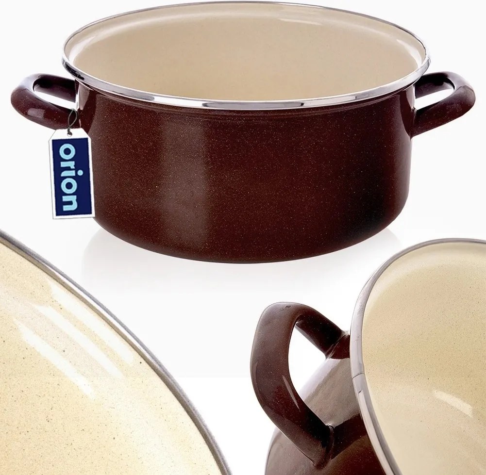 Zománcozott fazék Hagyományos indukciós főzőedény Orion 26 cm, 5 l