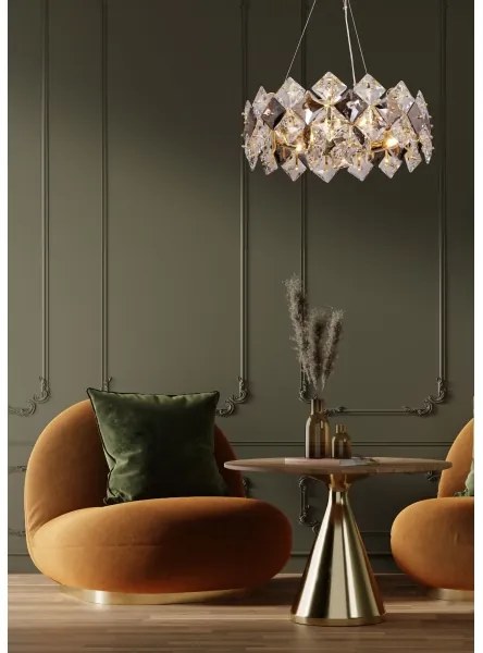 Zuma Line 9864-500 - Csillár zsinóron TIARA 6xE14/40W/230V arany