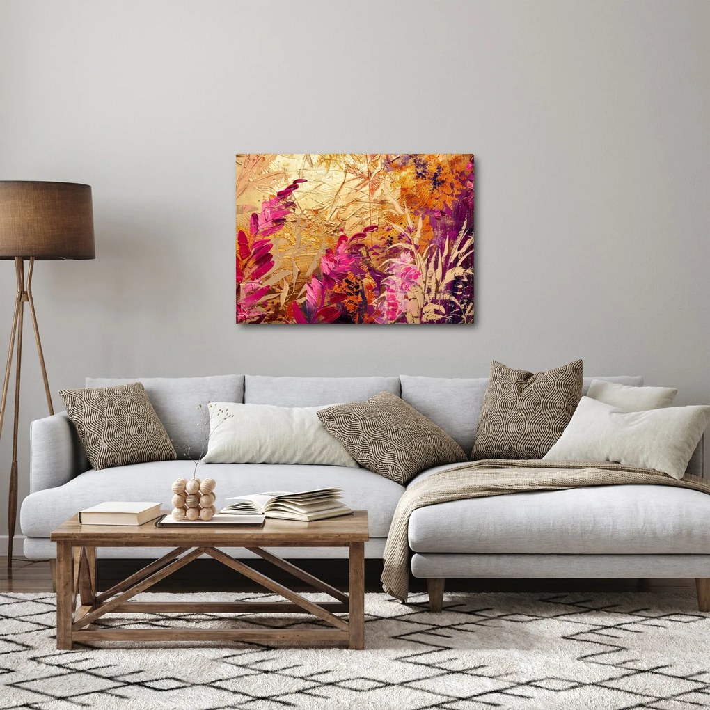 Kép - Absztrakt festmény virágok II. (70x50 cm)