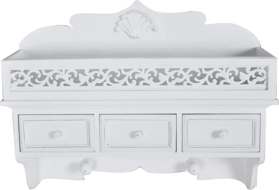 vidaXL Fali polc/akasztó 3 fiókkal 2 kampóval